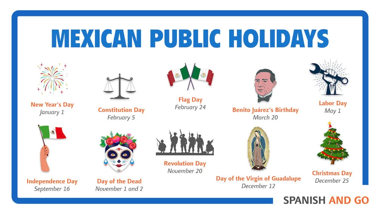 Official Holidays In Mexico – Public Holidays In Mexico – DFXDX